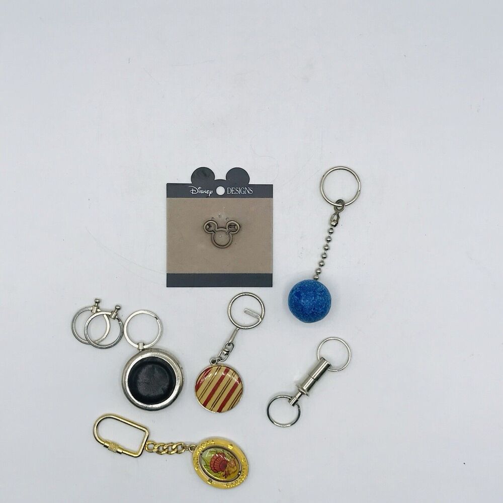 Lot of 6 Vintage To Modern Keychain Lot, Includes Disney, Sarasota and more!